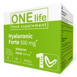 Capsule cu acid hialuronic forte 500 mg si vitamina C One Life 90 buc