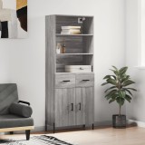 Cumpara ieftin Dulap &icirc;nalt, gri sonoma, 69,5x34x180 cm, lemn compozit