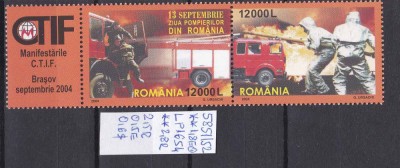 2004 Pompieri LP1654 MNH Pret 3,6+1Lei foto