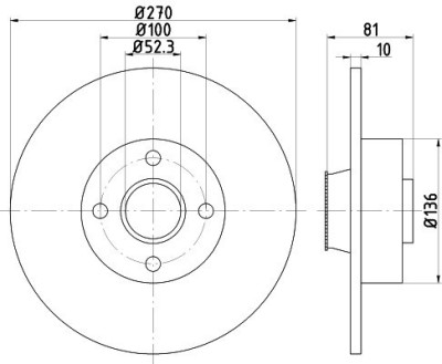 Disc frana RENAULT SCENIC II (JM0/1) (2003 - 2009) RINGER 0950004249 foto