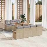 Cumpara ieftin Set de canapele pentru grădină 8 pcs bej și gri deschis