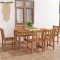 vidaXL Set de mobilier de grădină cu 7 piese, 160x80 cm, lemn masiv de tec 3059938