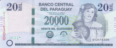 Bancnota Paraguay 20.000 Guaranies 2011 - P230c UNC foto