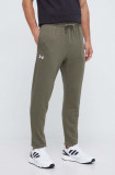 Cumpara ieftin Under Armour pantaloni de trening culoarea verde, neted