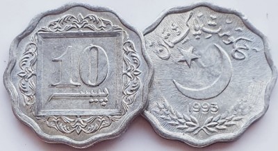 1669 Pakistan 10 paisa 1993 km 53 UNC foto