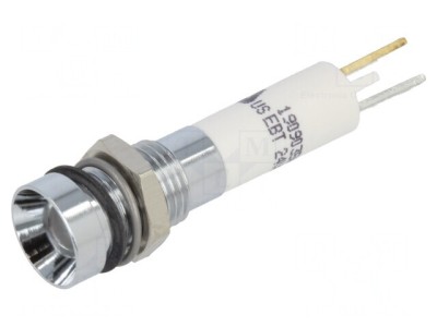 Lampă de Control LED Albă 24V &amp;Oslash;8mm foto