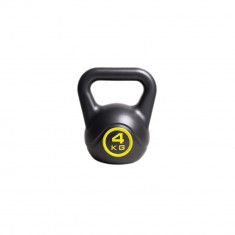 Gantera, Kettlebell TIN ASTEN 4kg, gri/galben foto