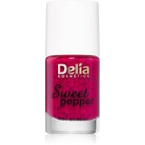 Delia Cosmetics Sweet Pepper Black Particles lac de unghii culoare 05 Raspberry 11 ml