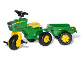 Tractor cu pedale si remorca Rolly Trac John Deere, Rolly Toys