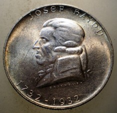C.415 AUSTRIA HAYDN 2 SCHILLING 1932 XF/AUNC ARGINT 12g
