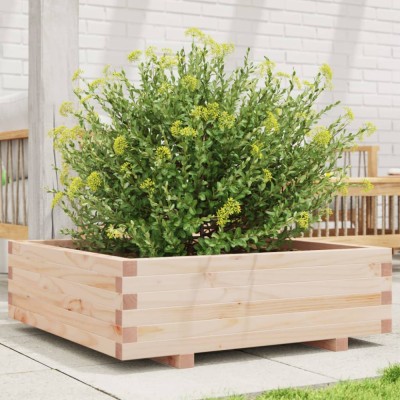 vidaXL Jardinieră de grădină, 80x80x26,5 cm, lemn masiv de pin 847308 foto