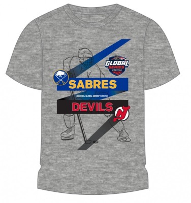 NHL produse tricou de copii NHL Global Series 2024 Czechia Buffalo Sabres vs New Jersey Devils Match-Up Graphic Tee - Dětsk&amp;eacute; XL (13 - 15 let) foto