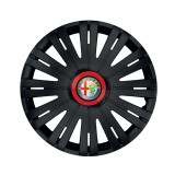 Cumpara ieftin Set 4 capace roti Negre Cu Inel Rosu Active R16 pentru gama auto Alfa Romeo, Autohelix MSA