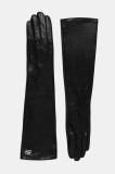 Karl Lagerfeld manusi de piele femei, culoarea negru, A1W33102
