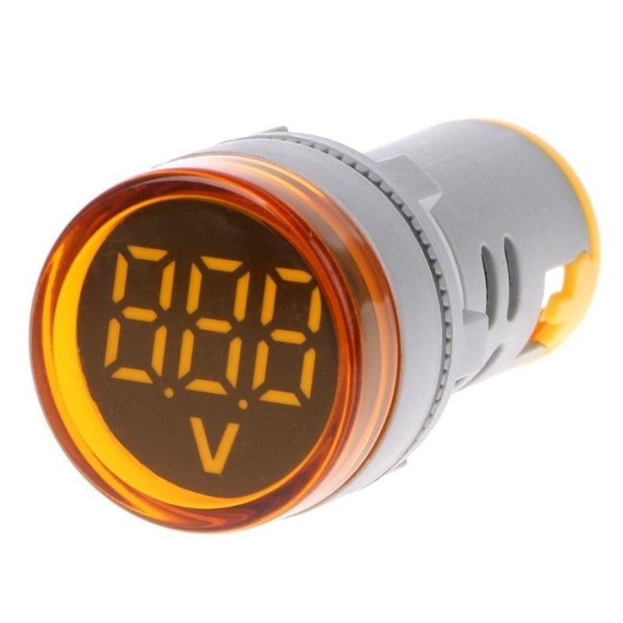 Voltmetru Digital elSales ELS-22VM/P, Diametru 22 mm, Protectie IP65, Iluminare LED, Temperatura mediului -25