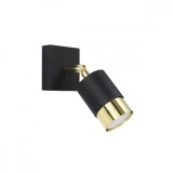 Lampă De Perete Nero Negru/Auriu Oțel 1 Bec Tub Modern De Interior