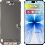 Cumpara ieftin Display cu Touchscreen ZY pentru Apple iPhone 17, cu Rama, Versiune LCD In-Cell IC Movable, Negru