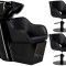 Set scafa coafor profesionala unitate spalare model Retro 2 scaune coafura suport hidraulic pivotant picioare accesorii bol ceramic