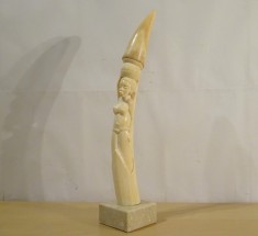 Statueta tribala africana &lsquo;Idol al fertilitatii&rsquo;, sculptata manual| UNICAT