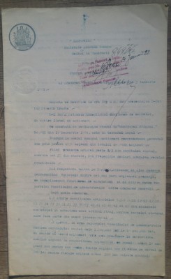 Proces verbal sedinta societatea Dambovita/ presedinte Tiberiu Eremie, 1921 foto