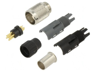 Conector M9 Mufă Tată Aurit 125V IP40 4 PIN Cablu foto