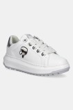 Karl Lagerfeld sneakers din piele KAPRI LUG culoarea alb, KL67530