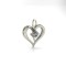 Pandativ din aur alb de 14K in forma de inima