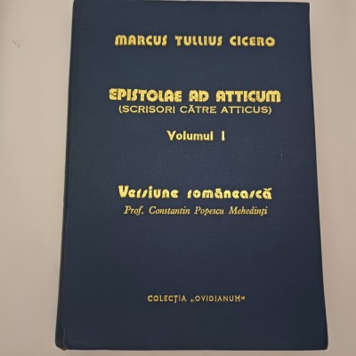 MARCUS TULLIUS CICERO-EPISTOLAE AD ATTICUM VOL.1-1977 R4. foto