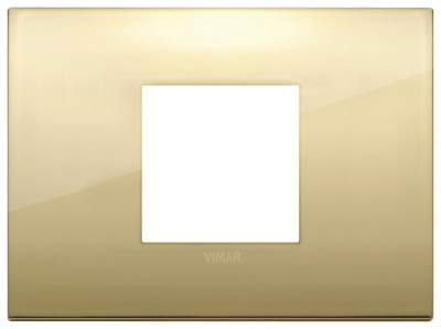 Rama Ornament 2M metal pentru doza de 3M Vimar Arke auriu 19652.07 foto