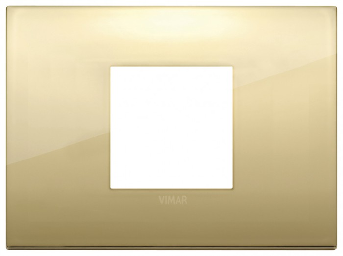 Rama Ornament 2M metal pentru doza de 3M Vimar Arke auriu 19652.07