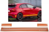 Stickere Laterale Portocaliu Mat MERCEDES Benz Coupe C238 W212 W213 E200 E300 E350 E46 E63 C207 A207 Performance AutoTuning, KITT