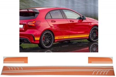 Stickere Laterale Portocaliu Mat MERCEDES Benz Coupe C238 W212 W213 E200 E300 E350 E46 E63 C207 A207 Performance AutoTuning foto