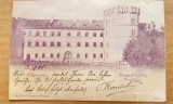 F685-Castelul Huniazilor Timisoala la 1900 romana-germana- maghiara cu defect.
