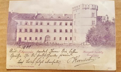 F685-Castelul Huniazilor Timisoala la 1900 romana-germana- maghiara cu defect. foto