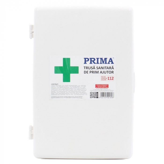 Trusa Medicala de Prim Ajutor Nedetasabila, Fixare pe Perete, Avizata MS, Valabilitate 24 Luni, Trusa Sanitara de Prim Ajutor pentru Perete, Trusa de