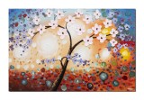 Cumpara ieftin Tablou pictat manual GIGANT living, dormitor, Copacul vietii (5) - 150x100cm ulei pe panza efect 3D, Superb