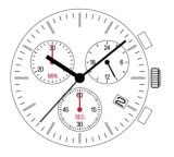 Mecanism Quartz Hattori VR34 (Seiko) &ndash; Cronograf &ndash; 13&frac12; Ligne &ndash; Dat? la 4 &ndash; Baterie 371