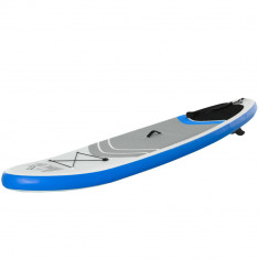 HOMCOM Placă SUP Gonflabilă, Stand Up Paddle, 305x80x15cm, Albastru și Alb, Accesorii Incluse | Aosom Romania