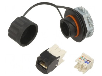 Soclu RJ45 Cat 6 8p8c cu Fixare prin Rotire foto