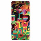 Husa silicon pentru Huawei Y7 Prime 2017, Abstract Colorful Shapes