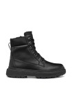 Geox cizme de piele D LAMIDIE + GRIP ABX femei, culoarea negru, cu toc plat, D46XMB 08511 C9999