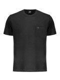 Cumpara ieftin Tricou bărbați cu buzunar și decolteu la baza g&acirc;tului, Negru, S