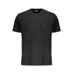 Tricou bărbați cu buzunar și decolteu la baza g&acirc;tului, Negru, S