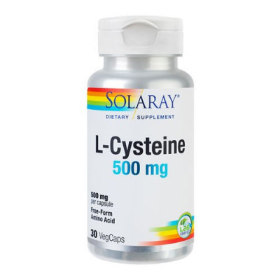 L-Cysteine 500mg, 30cps, Solaray foto