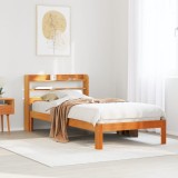 VidaXL Cadru pat fără saltea, maro ceruit, 100x200 cm, lemn masiv pin