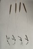 Set 4 Monturi Crap: Carlige nr.4, Fluorocarbon 0.30mm, Fir Textil, Montaj Inline/Helicopter/Plumb Pierdut, Boilies 24mm