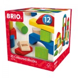 Cumpara ieftin SET BLOCURI COLORATE DIN LEMN 25 PIESE, Brio