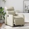 vidaXL Fotoliu rabatabil electric, crem, piele ecologică 3206736