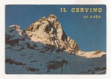 FA144 -Carte Postala - ITALIA - Valle D'Aosta. Il monte Cervino al tramonto, circulata 1969