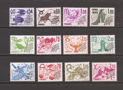 Franta 1977, 1978 - Semne zodiacale - Pre-anulate, 3 Serii, MNH foto